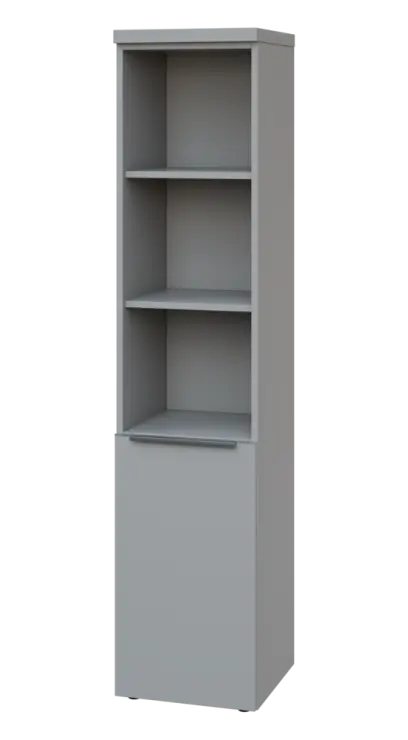 SIN 5 - 4DN3 kancelářská skříň, 1-dveřová/nika, levá, 1820x400x400, šedá SIN 5 - 4DN3 kancelářská skříň, 1-dveřová/nika, levá, 1820x400x400, šedá